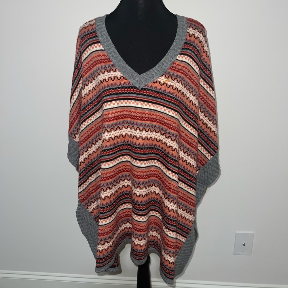 Freshman Forever Macy’s Poncho Boho Bohemian Sweater Size XL
